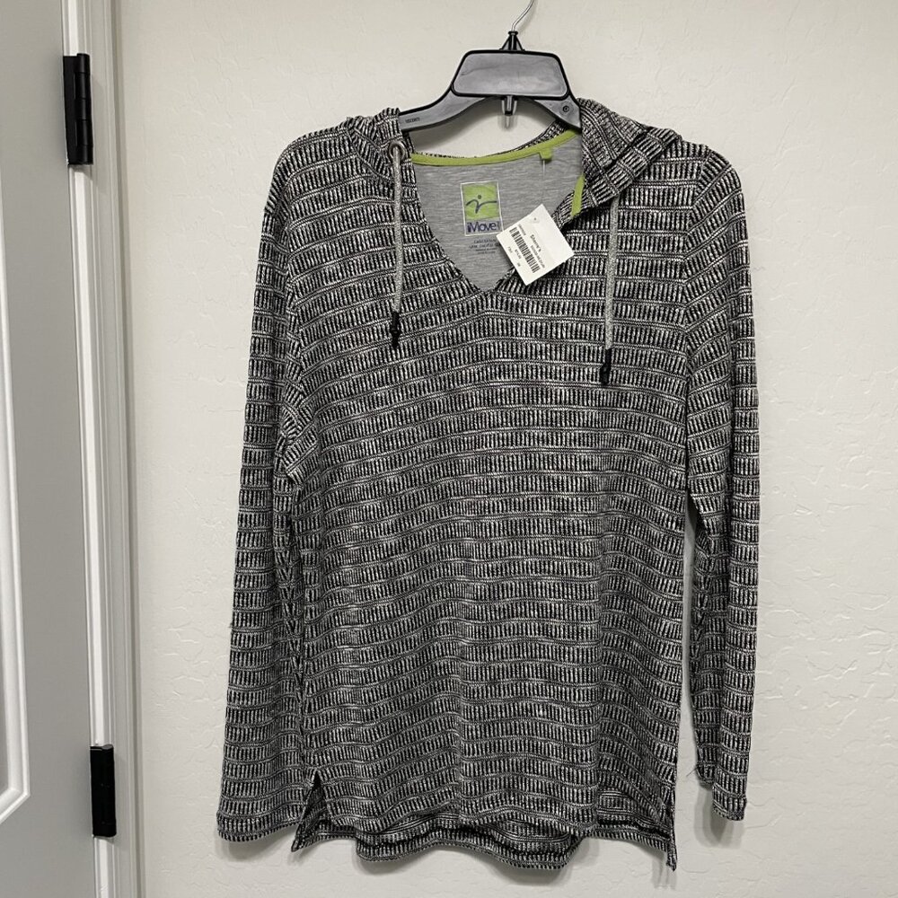 imove Black & White Hoodie Sweatshirt - Size Medium - Retail $74 - New w/Tags
